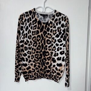 🎉4/30$🎉 PAIGE Leopard Print Cardigan Sweater - Black and Tan
